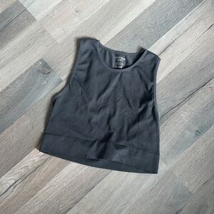 Streetwear Society Black Ribbed Crop Top